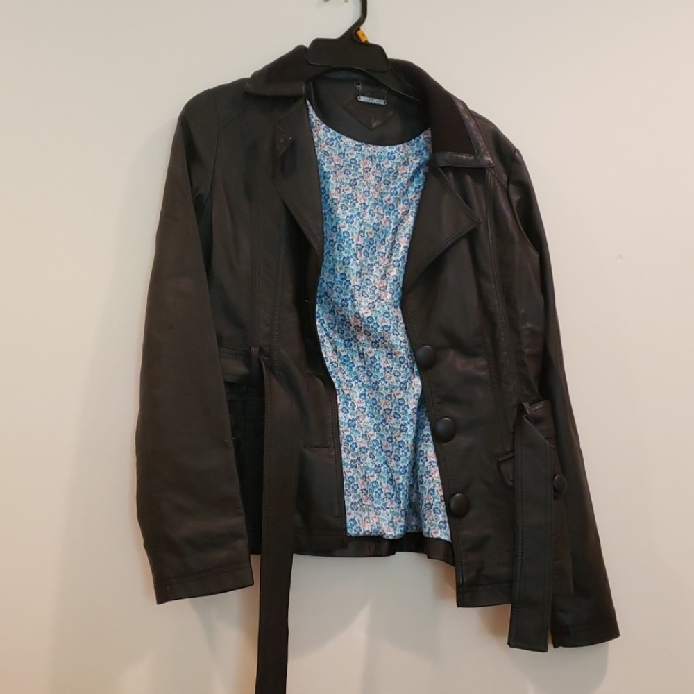 Black leather jacket